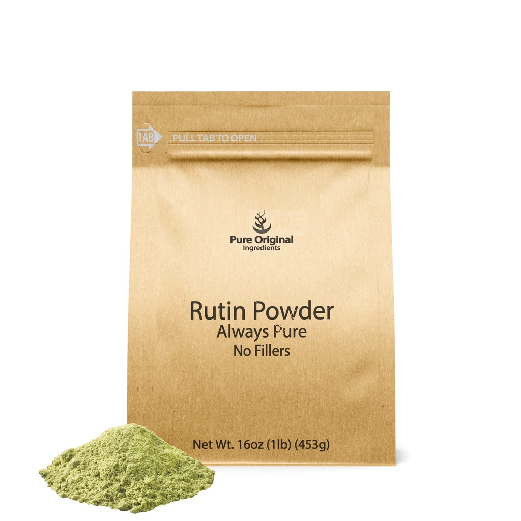 PURE ORIGINATIONELLE INGREDIENSER Rutin pulver, altid ren, ingen tilsætningsstoffer eller fyldstoffer, Lab Verified (16 Ounce)