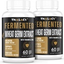 Spermidin Kosttilskud 13mg - 1300mg Hvede Germ Extract Kapsler Potent formel med højere spermidin indhold og zink til sund aldring, Dagligt immunsystem og Cell Fornyelse, 120 Kapsler