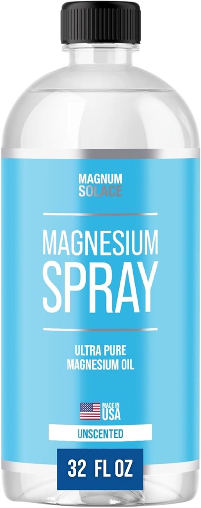 Magnesium Spray - Big 32 oz USP Grade Pure Magnesium Oil Spray - Made in USA Since 2008