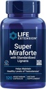 Life Extension Super Miraforte med Standardized Lignans, chrysin, Nettle Root, Muira puama, maca, zink, Focused Formel for Testosteron Fordele, Vegetar, Gluten- Free, Non-GMO, 120 Kapsler