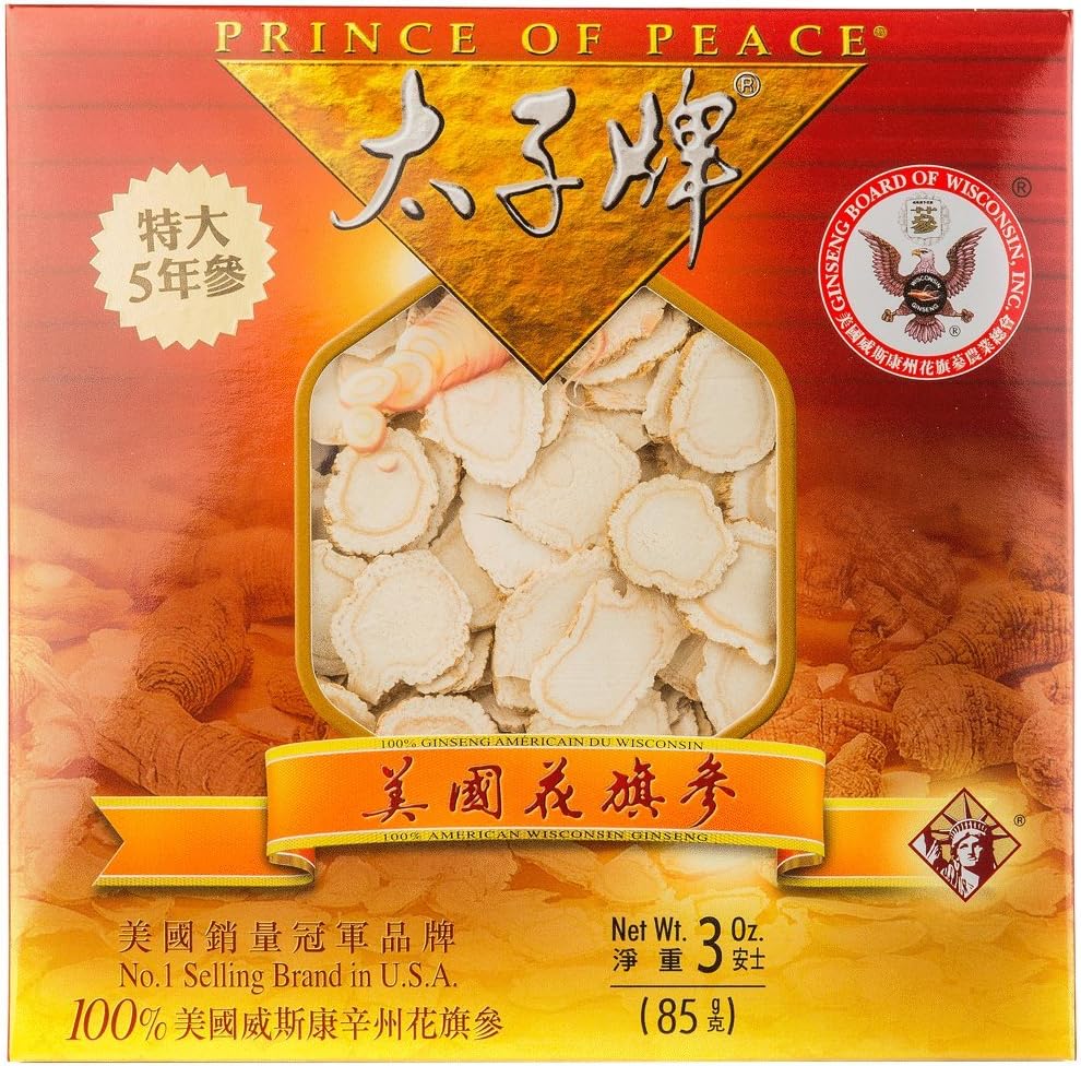 Prince of Peace® Wisconsin American Ginseng 5 Year Root Jumbo Slices (3oz)