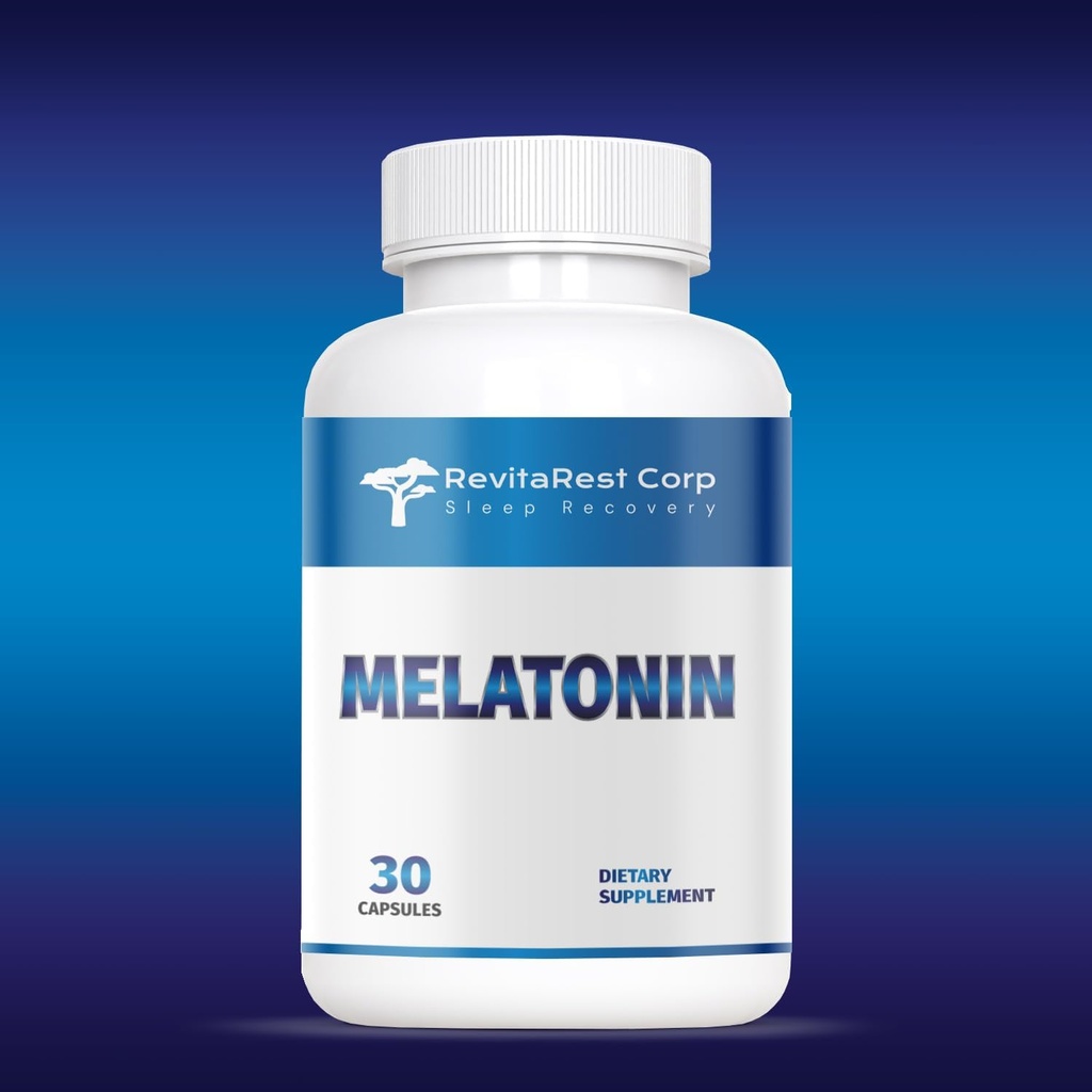 Generisk RevitaRest Corp. Melatonin Blue 10mg, 30 kapsler.