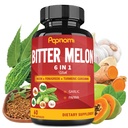 Organic Bitter Melon Extract Kapsler - 60 piller 2 måneder - Kombineret Neem, Bukkehorn, Curcumin, Hvidløg & Papaya