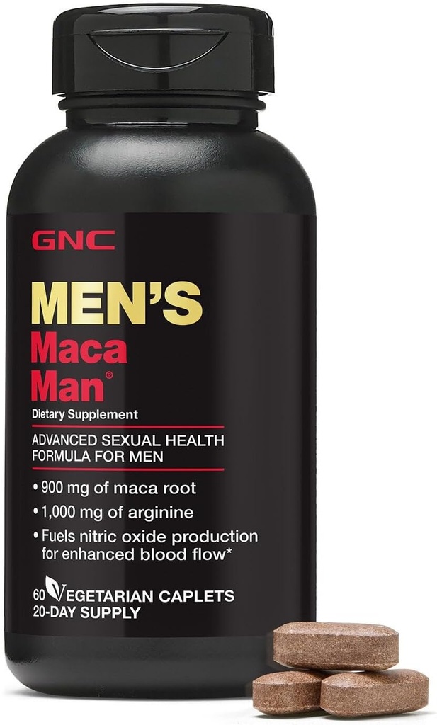 GNC Mænds Maca Man, 60 kapsler, Fuels nitrogenoxid produktion til forbedret blodgennemstrømning
