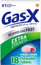 Gas- X ekstra styrke tyggetabletter med Simeticone 125 mg, Cherry - 18 Greve