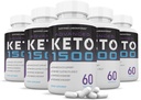 (5 Pack) Avanceret Keto 1500 Keto piller 1275MG Ny & forbedret formel Indeholder Apple Cider Vineddike Ekstra Virgin Olivenolie Powder Green Tea Leaf 300 kapsler