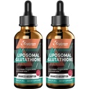 2000MG Liposomal Glutathione Liquid Drops, Ultra High Absorption, Natural Detoxification, Immunsystem & Hudsuprot *, L- Glutathion, Vitamin C & Hyaluronsyre, Kapsler Alternativ, 4.05 OZ
