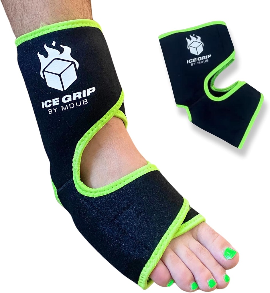 Foot Ankle Hot & Cold Ice Wrap Post Surgery Compression Reusable Gel Pack for Injury Flexible for Inflamation, Post-Surgery, Ankle, Foot, Soccer, Basketball, Recovery Relief Therapy