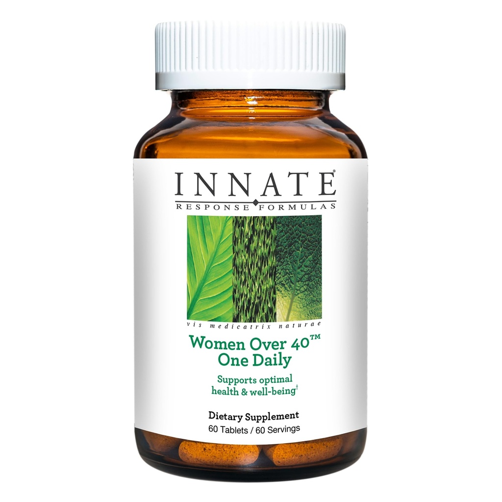 INNAT Response Formulas Kvinder Over 40 En daglig - Daglig Multivitamin til kvinder Over 40 - Med Vitamin A, C, og E - Vegetarisk, ikke-GMO - Made without 9 Food Allergens - 60 tabletter (60 Servere)