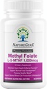 Methylfolat MTHRF Supplement - 1000 mcg Bioactive Vitamin B9 (5-MTHF) - Understøtter graviditet og føtal sundhed - 60 kapsler - Gluten- Free