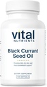 Vital Nutrients - Black Currant Seed Oil - Essential Omega 6 Fedtsyrer - Indeholder Gamma Linolensyre (GLA) - Cartiage, fælles, og nerve funktion support - 100 Softgels per flaske