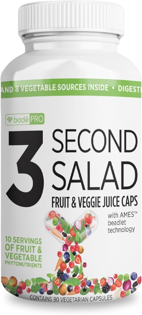 BODEPRO Bode Pro 3 Second Salad Note 124; Phytonutrient Rich Fruit and Veggie Supplement, Antioxidant og fordøjelsesfremmende Enzyme Formelle