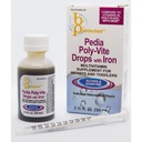 Pedia Poly- Vite dråber med jern 1 2 / 3 fl Ounce Flydende