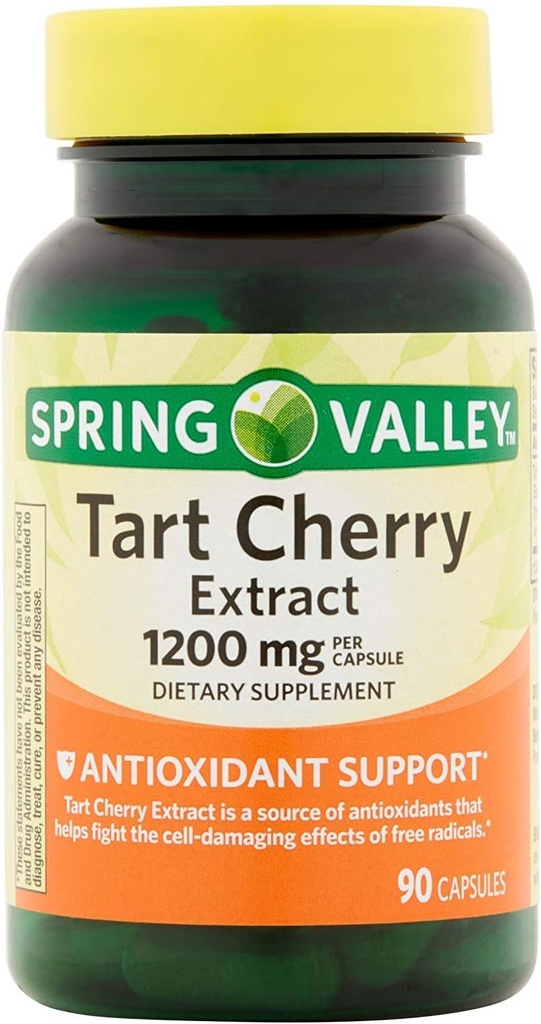 Spring Valley Tart Cherry Extract for Joint Health, 1200 Mg, 90 Kapsler