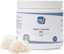 Størrelse 00 Tomme kapsler - Clear Gelatine - 120 Count Jar - Fits Capsule Machine Fyldning bakke - Forenede Beef Gel Caps Easy Snap for DIY Powder supplement piller - Certificeret Halal