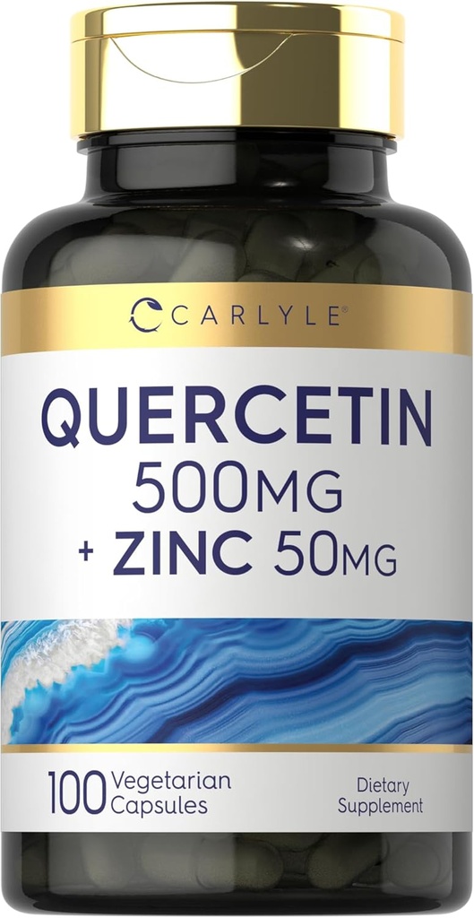 Carlyle Quercetin 500 mg kapsler med 50mg Zink125; 100 greve 124; Non- GMO og Gluten Free Supplement