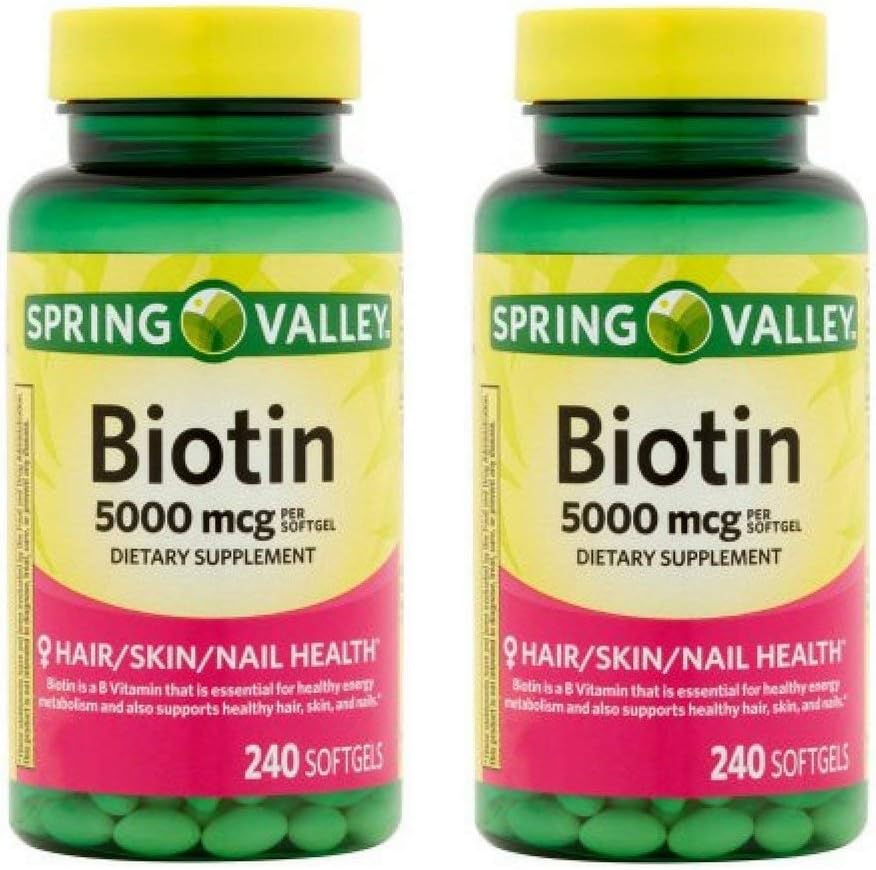 Spring Valley - Biotin 5000 mcg, 240 Softels by Spring Valley (Pack of 2)