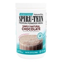 Natures Plus Simply Natural SPIRU- TEIN Ryst - Usødet chokolade - 0,82 LB Protein Powder- Måltid erstatning - Naturlig energi - Understøtter Diabetic Lifestyle - Vegetarisk, 16 Servering