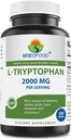 Brieofood L- Tryptophan 2000mg per servering - 120 tabletter - Understøtter Poisitive Mood & Afslapning