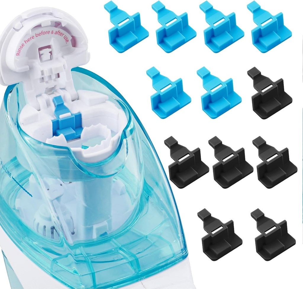 Silikone Saltvand Pods Refills Tilbehør Kompatibel med Nasal Care Nasal Vanding System - Gem saltvandskapper til nem drift (6 sort + 6 blå), nomal