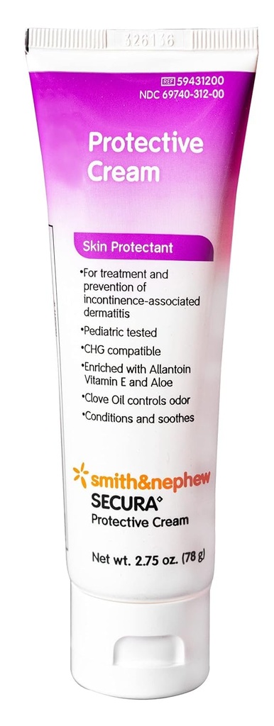 Smith & Nevø Hudbeskyttende Secura 2,75 oz. Tube Cream (# 59431200, Solgt Per stykke)
