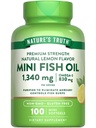Nature 's Truth Mini Fish Oil Omega 3 Yep 124; 1340 mg Yep 124; 100 Softgels Yep 124; Burpless Lemon Flavor Mep 124; Non- GMO & Gluten Free Supplement