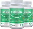 Pure Moringa Powder Kapsler, 800mg Moringa Kapsler - Indeholder essentielle vitaminer og aminosyrer, kosttilskud, Styrker immunsystemet (3Pcs)
