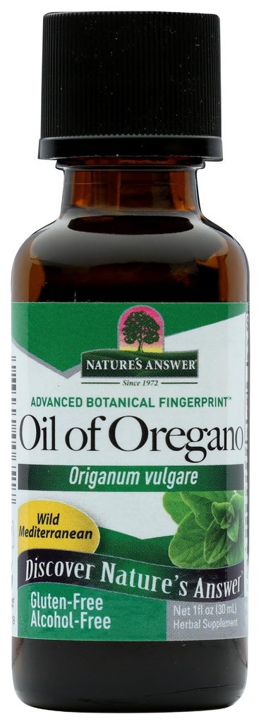 Naturens svar Olie af Oregano Blad124; Understøtter sund intestinal & fordøjelsesfunktion