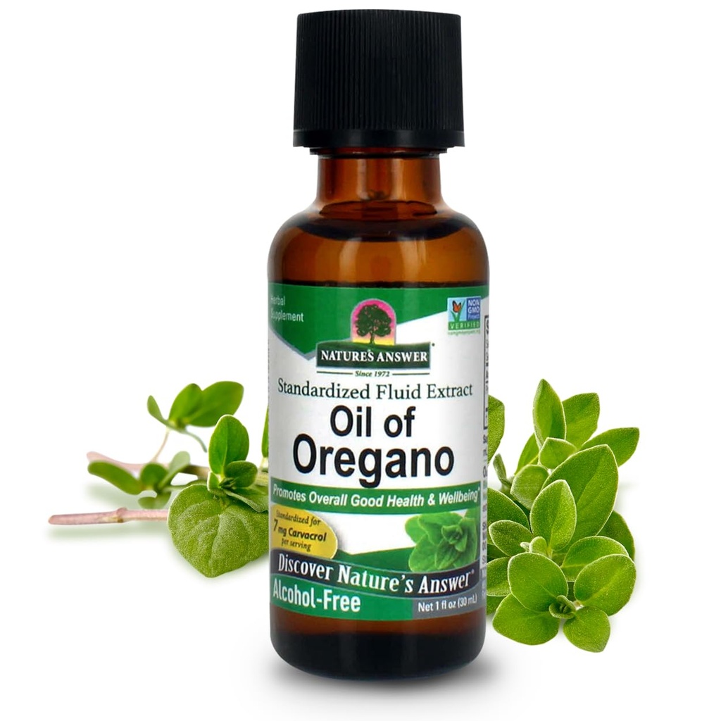 Naturens svar Olie af Oregano Blad124; Understøtter sund intestinal & fordøjelsesfunktion