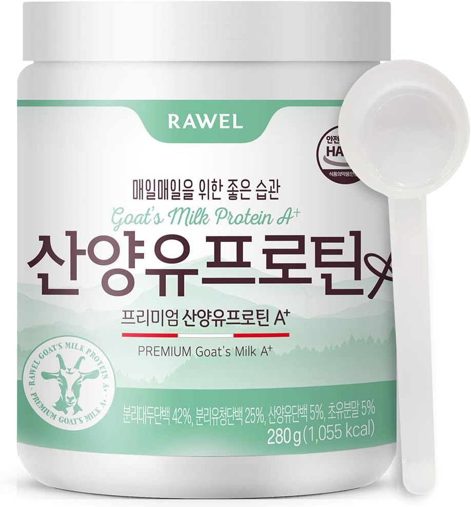 Rawel Premium Goat's Milk Protein powder A+ (9.87oz) / High in Protein to Support Growth/Supports Gut Health and Digestion/Whey Protein Isolate(WPI)