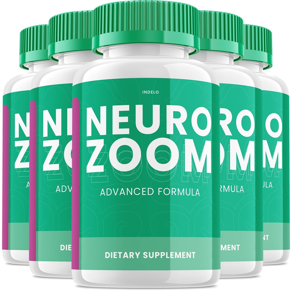 (5 Pack) Neuro Zoom Brain Boost Supplement, Neuro Zoom Advanced Memory Support Formel, Neuro Zoom Pills Nootrop, NeuroZoom Anmeldelser (300 kapsler)