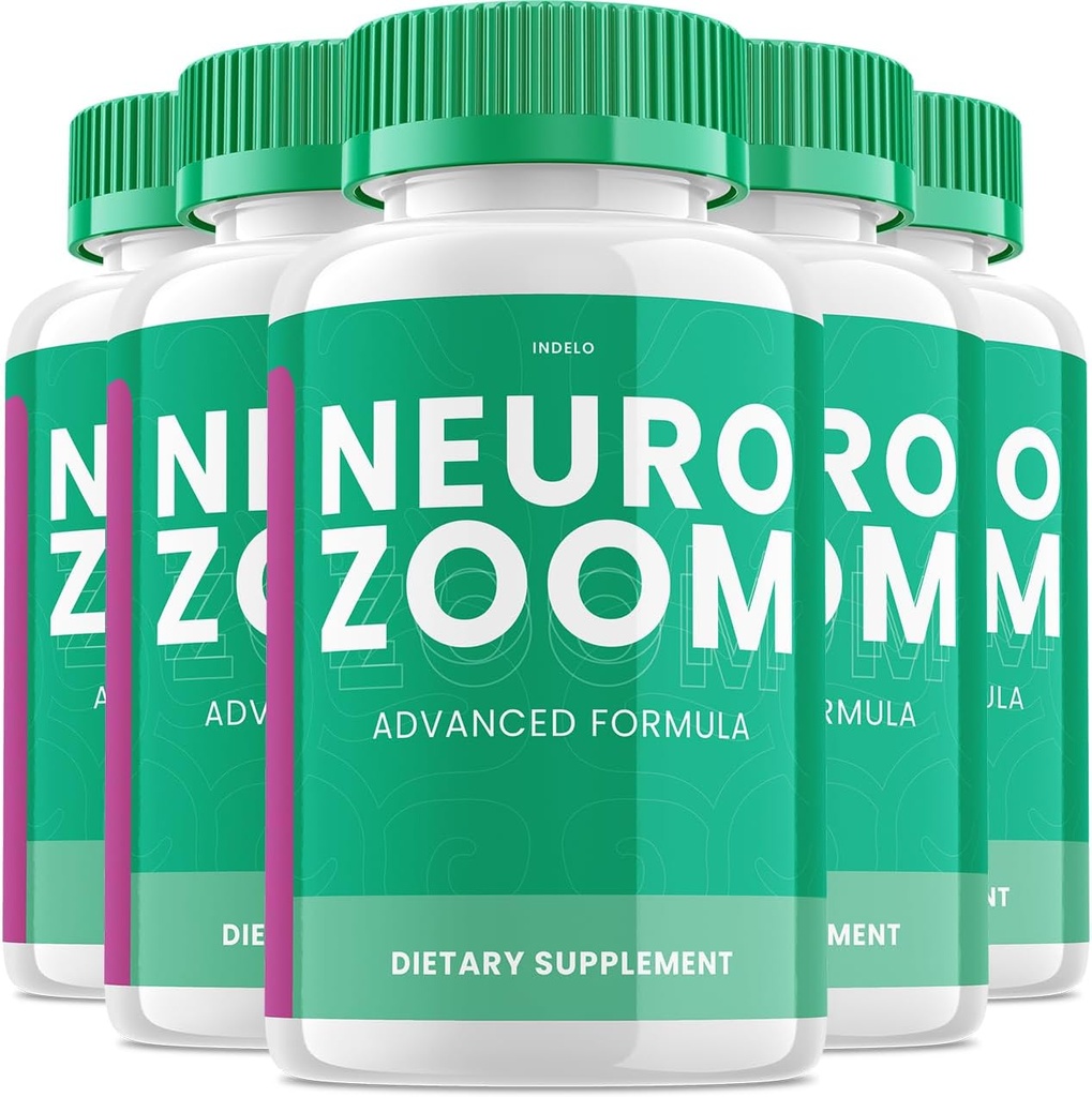 (5 Pack) Neuro Zoom Brain Boost Supplement, Neuro Zoom Advanced Memory Support Formula, Neuro Zoom Pills Nootropic, NeuroZoom Reviews (300 Capsules)