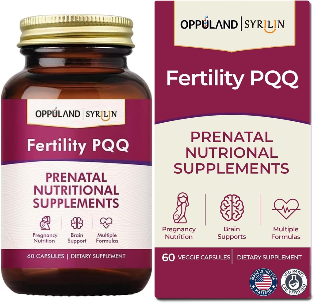 Fertilitet PQQ- Prenatal Ernæringstilskud - Understøtter Prenatal Sundhed, Graviditet Wellness- 60 Kapsler