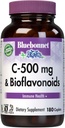 Bluebonnet Nutrition C- 500 mg Plus Bioflavonoider Caplets, C-vitamin 500 mg, Citrus Bioflavonoider 250 mg, for immunsundhed, Soja Free, Gluten Free, Non- GMO, Kosher, Dairy Free, Vegan, 180 Caplets