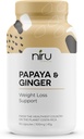 Papaya Ginger de Costa Rica - Niru Life. Blå zone Papaya Ginger Kapsler. Enkelt oprindelse Papaya Frø og Ginger Root Blend. Fordøjelsesunderstøttelse, Detox, & Metabolisme Boost. 90ct. 500mg Caps.