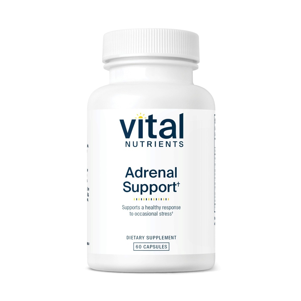 Vital Nutrients Adrenal Support; Adrenal Support Kosttilskud til Gland Funktion og Cortisol Management