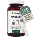 PRISTINE 'S Apigenin supplement til sovekapsler - 50mg 150 dages forsyning - Prostata & Sleep Support Fundet i kamille pulver til afslapning, sund aldring, hjerne & hjerte sundhed, & immunitet