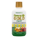 NaturesPlus Kilde til Life Gold Multivitamin Liquid 30 oz Understøtter energiproduktion, sundt immunsystem & Well- Being omfatter vitaminer D3, B12, K2 & over 120 Hele fødevarer næringsstoffer - 30 Servere
