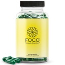 Tænk FOCO kapsler (13 +) Natural Focus Supplement for Teens & Voksne - Brain Nootrop for koncentrering, hukommelse, mental Klarhed, Kognitiv Enhancement Vitaminer - Opmærksomhed kosttilskud - 60 kapsler