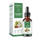 PUFFIAIR Soursop (Graviola) & Sea Moss Liquid Drop for Cell Support & Regeneration, Immunboost, Slap af, lever og søvn, urteudtræk, sukker / gluten fri, naturlig smag, 2 Fl Oz / 60ml