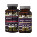 ResVitale skønhed 3 - hudpleje supplement med kollagen, Keratin & Elastin - 90 kapsler & kollagen forbedring - skønhed supplement med hyaluronsyre & Resveratrol - 60 kapsler
