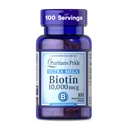 Puritans Pride Premium Ultra Mega Biotin 10,000mcg, Kosttilskud til sundt hår, hud, negle og energi Metabolisme Support, 100 Day Supply, 100 Rapid Release Softgels