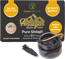 Cure wire Pure Himalayan Shilajit for mænd og kvinder - 94,5% Fulvic Acid Resin, 500 mg 60 Servering - USA Lab- Testet Organic Adaptogen for Energy, Vitality & Hormonal Balance
