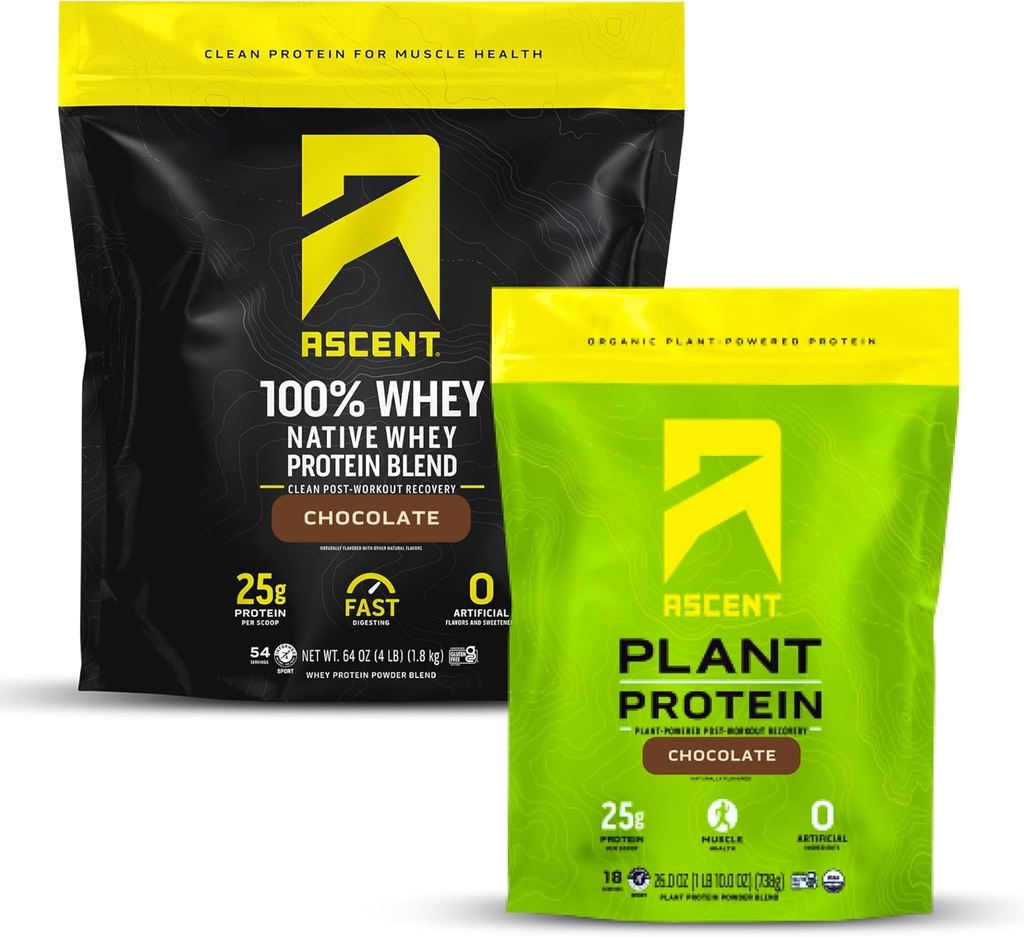 Adut Whey 4 LB + Plant Protein Powder 18 Servering - Chokolade
