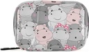 Pill Box Hippo Cartoon 7 Dag Pill sag Rejse Pill Organizer Bag med lynlås Portable ugentlige Vitamin Medicin Supplement Holder Pouch Bag