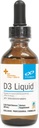 XYMOGEN D3 Væske - Flydende D-vitamin dråber med vitamin D3 til støtte immunforsvar, ben + hjerte sundhed - 1000 IE VIT D per drop - Mikro- emulgeret for forbedret absorption (2.03 oz / 1500 Servering)