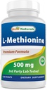 Bedste Naturals L- methionin 500 mg 120 Veggie kapsler