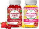 Lunakai Dame Multi og Collagen Gummies Combo - All- Natural Supplements, Gluten- Free, No Corn Syrup 60 ct Collagen og 60 ct Women 's Multivitamin - 30-Day Supply