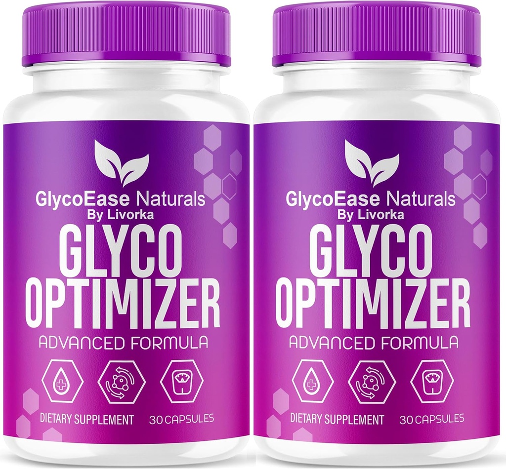 (2 Pack) GlycoEase Glyco Optimizer - Official GlycoEase Pills Natural Supplement Support, Glycotease Premium Naturals Kapsler, Glycoeas Advanced Formel Anmeldelser, 60 Kapsler til 2 Måneder