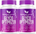 (2 Pack) GlycoEase Glyco Optimizer - Official GlycoEase Pills Natural Supplement Support, Glycotease Premium Naturals Kapsler, Glycoeas Advanced Formel Anmeldelser, 60 Kapsler til 2 Måneder